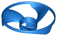 Propeller 3 Blade 13 Diameter in Blue