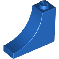 Brick Curved 1 x 3 x 2 Inverted [Inside Bow] in Blue