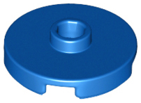 Plate Special Round 2 x 2 with Center Stud (Jumper Plate) in Blue