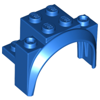 Wheel Arch, Mudguard 4 x 2 1/2 x 2 1/3 in Blue