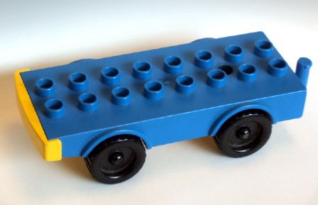 Duplo Truck Base with 2 x 8 Studs and Four Wheels in Blue