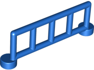 Duplo Fence / Rail 1 x 6 with 5 Rails in Blue