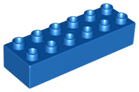 Duplo Brick 2 x 6 in Blue