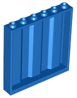 Panel 1 x 6 x 5 [Vertical Corrugated] in Blue