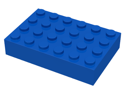 Brick 4 x 6 in Blue