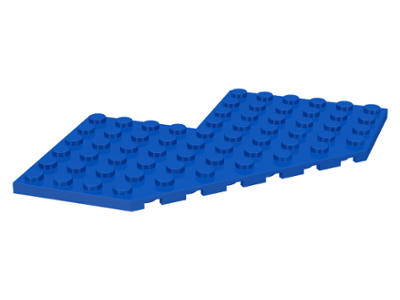 Wedge Plate 10 x 10 with 4x4 Cutout and Cut Corner in Blue