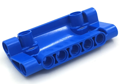 Technic Panel Curved 7 x 3 with 2 Pin Holes through Panel Surface in Blue