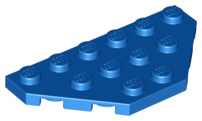 Wedge Plate 3 x 6 Cut Corners in Blue