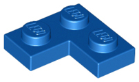 Plate 2 x 2 Corner in Blue