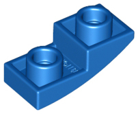 Brick Curved Inverted 2 x 1 in Blue