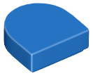 Tile Round 1 x 1 Half Circle in Blue