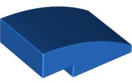 Brick Curved 3 x 2 No Studs in Blue