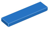 Tile 1 x 4 with Groove in Blue