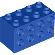 Brick Special 2 x 4 x 2 with Studs on Sides in Blue