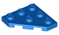 Wedge Plate 3 x 3 Cut Corner in Blue