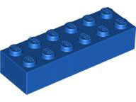 Brick 2 x 6 in Blue