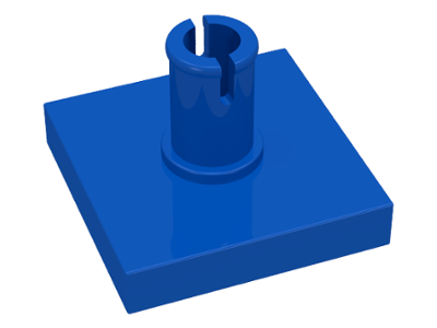 Tile Special 2 x 2 with Top Pin in Blue