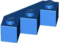 Brick Wedged 3 x 3 Facet in Blue