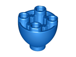 Brick Round 2 x 2 x 1 1/3 Inverted in Blue
