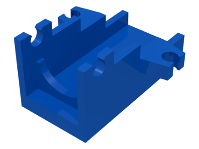 Launcher Base, Weapon Cannon Base 2 x 4 in Blue