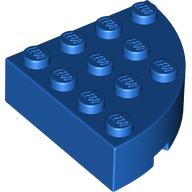 Brick Round Corner 4 x 4 Full Brick in Blue