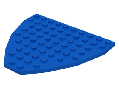 Wedge Plate 9 x 10 Boat Bow in Blue