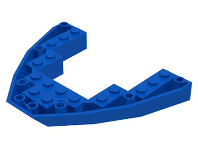 Brick Wedged, Sloped Inverted 8 x 10 x 1 Boat Bow in Blue
