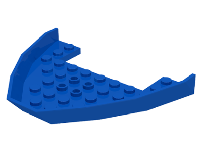 Boat Hull Section, Bow Top 8 x 10 x 1 in Blue