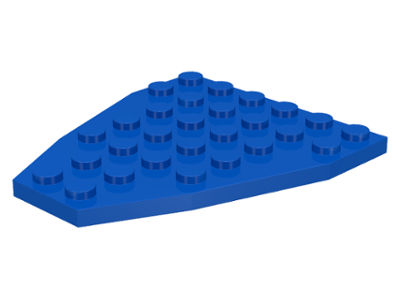 Wedge Plate 7 x 6 Boat Bow without Stud Notches in Blue