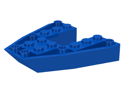 Brick Wedged, Sloped Inverted 6 x 6 x 1 Boat Bow in Blue