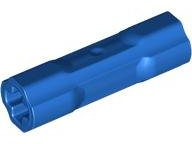 Technic Driving Ring Connector Smooth [2 rounded and 2 flat side walls] in Blue