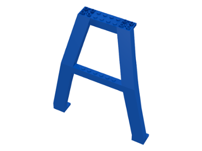 Support Crane Stand Double with Studs on Cross-Brace in Blue