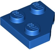 Wedge Plate 2 x 2 Cut Corner in Blue