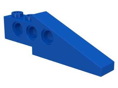 Technic Slope Long 1 x 6 with 3 Pin Holes in Blue