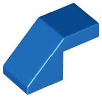 Brick Sloped 45° 2 x 1 with 2/3 Inverted Cutout and no stud in Blue