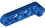 Technic Beam 1 x 4 Thin with Stud Connector in Blue
