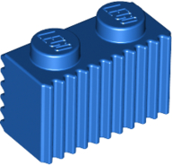 Brick Special 1 x 2 with Grille in Blue