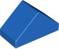 Duplo Brick 4 x 2 Double Slope 45° in Blue