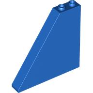 Brick Sloped 55° 1 x 6 x 5 with Bottom Stud Holders in Blue
