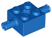Brick Special 2 x 2 with 2 Pins and Axle Hole in Blue