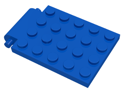 Plate Special 4 x 6 x 2/3 with Trap Door Hinge in Blue