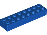 Brick 2 x 8 in Blue