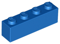 Brick 1 x 4 in Blue
