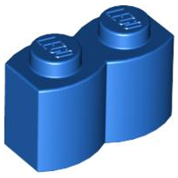 Brick Special 1 x 2 Palisade [aka Log] in Blue