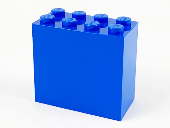 Brick 2 x 4 x 3 in Blue
