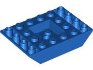 Brick Sloped Inverted 45° 6 x 4 Double with Recessed Center in Blue