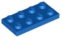 Plate 2 x 4 in Blue
