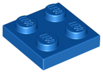 Plate 2 x 2 in Blue
