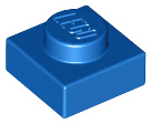 Plate 1 x 1 in Blue