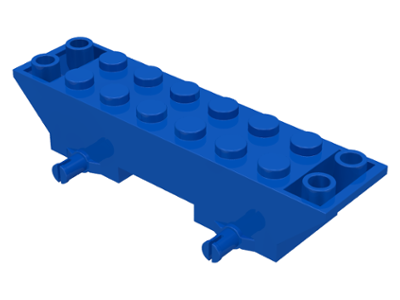 Vehicle Base 2 x 8 x 1 1/3, Inverted Slope Double in Blue
